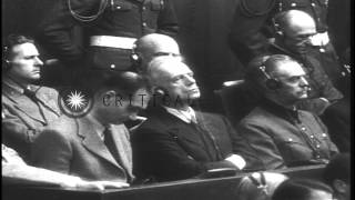 Nazi leader Ribbentrop tried for war crimes during Nuremberg trial in Germany HD Stock Footage [upl. by Richmond]