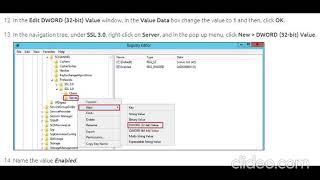 How to Disable Deprecated Protocol SSL30TLS10TLS11 in Windows 2012 IIS servers [upl. by Girhiny]