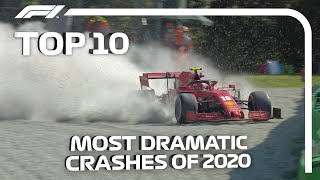 The 10 Most Dramatic Crashes of the 2020 F1 Season [upl. by Aticnemrac]