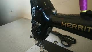 How to insert thread in Merritt machine [upl. by Etnud]