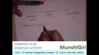 Financial Management Ch 4 Risk and Return for MCom Final Year IGNOU [upl. by Higgs193]