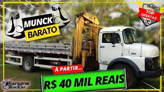 CAMINHÃO MUNCK QUALIFICADO a VENDA e BARATO OPORTUNIDADE À PARTIR DE 40 MIL Top Ofertas Rockar [upl. by Jestude]