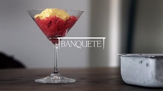 Granita de Morango com Zabaione de Prosecco [upl. by Wyatan]