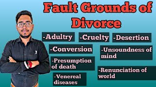 Grounds of divorce all fault grounds of divorcesection 13 of HMA1955 lawwithtwins [upl. by Iridis705]