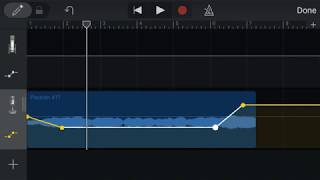 How to Make Fade Ins and Fade Outs in GarageBand on iPhone with Automation Points [upl. by Inat]