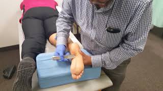 Graston Technique Demo Plantar Fascitis Mortons Neuroma PTTD [upl. by Frederiksen]