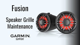 Fusion® Marine Speakers  Round Speaker Grille Maintenance  Garmin Support [upl. by Kama]