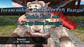 Toram online  guide Tank Ohs gameplay Baavgai and drop item from baavgai [upl. by Gallard]