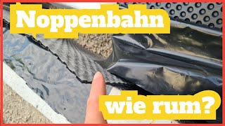 Noppenbahn richtig anbringen  Gleitschicht an die Bitumenabdichtung  VLog 27 [upl. by Watson396]