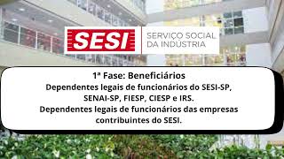 Inscrição Sesi 2024  Fiquem atentos à data 26102023 Acesse ao site oficial do Sesi SP SESI  SP [upl. by Grannie]