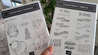 Christmas Friends mixed with Christmas Labels from StampinUp [upl. by Ilac990]