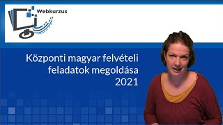 Központi felvételi feladatok megoldása 2021  Magyar 8  1 feladat [upl. by Gisser]