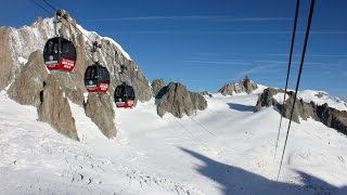 Panoramic Mont Blanc Pointe Helbronner  Aiguille du Midi [upl. by Wartow52]