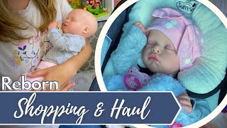 Reborn Baby Evelyn Shopping Trip amp Haul  New Carseat [upl. by Ahsilra]