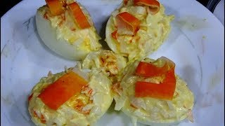 HUEVOS RELLENOS DUKAN FASE ATAQUE [upl. by Ailam195]