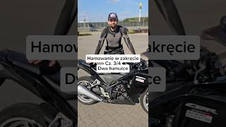 Hamowanie motocyklem w zakręcie  hamulec przedni i tylny poradnik motocykle motorcycle [upl. by Jason389]