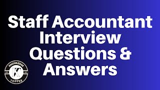 Staff Accountant Interview Questions and Answers  Accounting Staff Interview Questions and Answers [upl. by Ula]