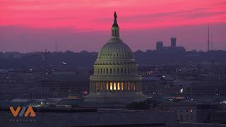 VIA FILMS  Stock Footage  Washington DC Cineflex Aerials [upl. by Lrig314]