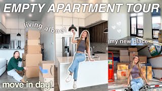 MOVING VLOG 📦 empty apartment tour cleaning organizing unpacking living alone [upl. by Wartow]