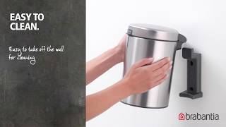 Wall Mounted Waste Bin newIcon 3L for easy waste collecting  Brabantia [upl. by Ahsinav]