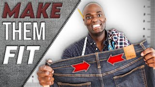 How To SLIM The Waist Of Your Jeans BEGINNER FRIENDLY [upl. by Phelgon846]