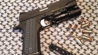 SIG SAUER 1911 RAIL NITRON WITH SUREFIRE X300 ULTRA VZ GRIPS REVIEW SHOW ME YOUR TACTICAL 1911 [upl. by Caril80]