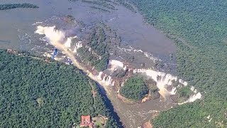 Iguazu Falls Scenic Flight  Flying over the Iconic Cataratas del Iguazú [upl. by Osugi]