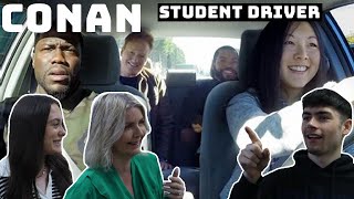 BRITISH FAMILY REACTS  Conan Ice Cube and Kevin Hart Help A Student Driver [upl. by Krahmer928]