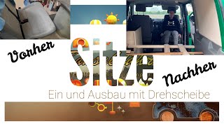 DIY T5 Sitzumbau Doppelsitzbank zum Drehsitz Einfach Beifahrersitz oder Fahrersitz T5 Camper umbau [upl. by Sausa]