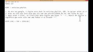 Como Achar sites vulneráveis a SQLInjection [upl. by Schwenk]