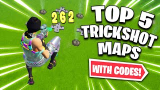 Top 5 BEST Fortnite Trickshot Maps with CODES 15 insane [upl. by Sibbie550]