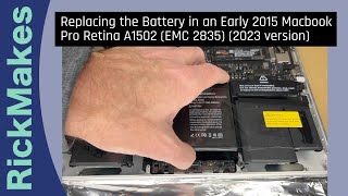 Replacing the Battery in an Early 2015 Macbook Pro Retina A1502 EMC 2835 2023 version [upl. by Ivah]