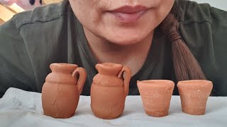 ASMR Eating clay pot Mexican clay pots 🙂 [upl. by Brewster878]