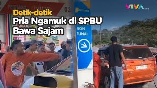 Tak Terima Ditolak Beli Pertalite Pengendara Mobil Mengamuk [upl. by Chin113]