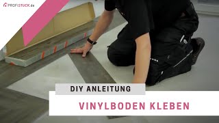 Vinylboden verlegen  Anleitung Vinylboden kleben [upl. by Ecnarf]