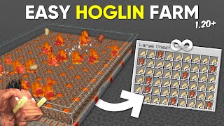 Minecraft Easy Hoglin Farm Tutorial 120  10000 Food Per Hour [upl. by Atteiram]