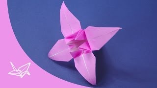 Origami Blume  Faltanleitung [upl. by Ettelrac]