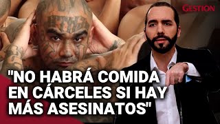 BUKELE advierte a LAS MARAS que quitará comida en cárceles si incrementan homicidios [upl. by Esilram]