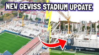 WOW AMAZING New Gewiss Stadium Renovations Update Precast Installation at New Curva Sud Morosini [upl. by Ansley275]