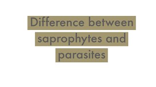 Difference between saprophytes and parasites biology ncertscience basicknowledge teaching [upl. by Ttam138]