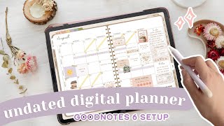 Timeless Undated iPad Planner 📝  GoodNotes 6 Setup Guide [upl. by Herodias]