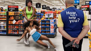 Karens fighting at Walmart for 50 minutes straight [upl. by Anitsrhc279]