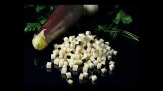 FOODLOGISTIK  eggplant dicing 8x8x8 mm cubes [upl. by Averell]