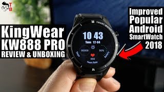 KingWear KW88 SLEEK Android 51 Round Smartwatch Unboxing and 1st Look [upl. by Yenhoj]