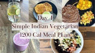 Diet Plan 1200Calorie  What HighFiber Low Carb Day Looks Like  Indian Weight Loss diet Plan [upl. by Salem]