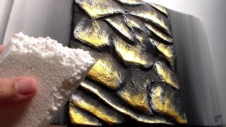 Amazing Textured Abstract Painting with Styrofoam [upl. by Kask]