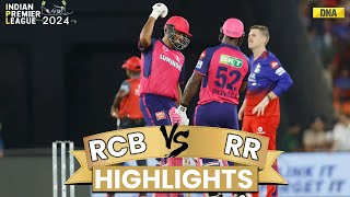 RCB vs RR Highlights Rajasthan Royals Defeat RCB Will Face SRH Into Qualifier 2 I IPL 2024 Playoff [upl. by Lehmann]