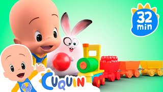 Aprenda cores com o trem colorido mágico de Cuquin e mais videos  Desenhos animados para bebês [upl. by Livvie]