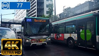 Bus 77  Gare de Lyon  Joinville le Pont RER [upl. by Gem750]