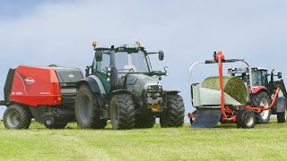 Siloballen Pressen 2023 ☀️ Lamborghini 61304 mit Kuhn Grünlandtechnik [upl. by Ahsineb]